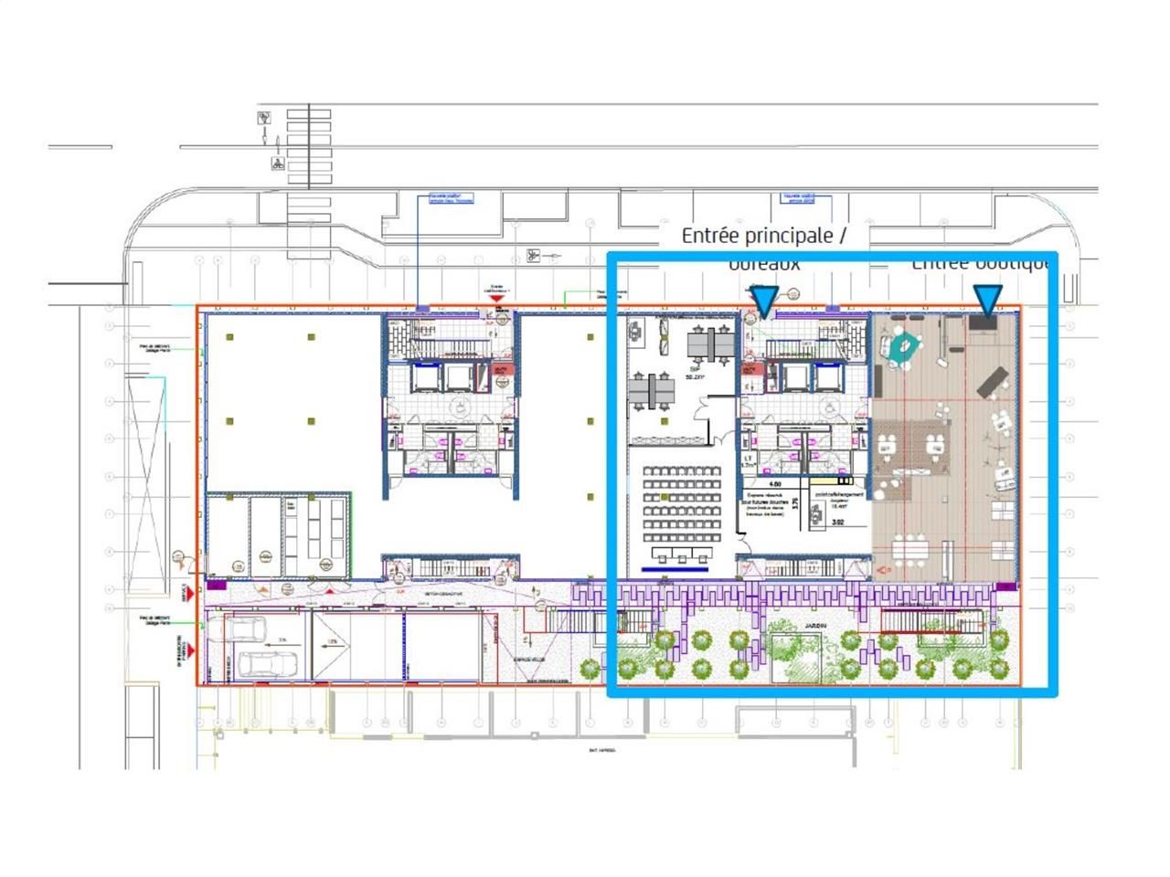 Location bureaux 404 m² non divisibles