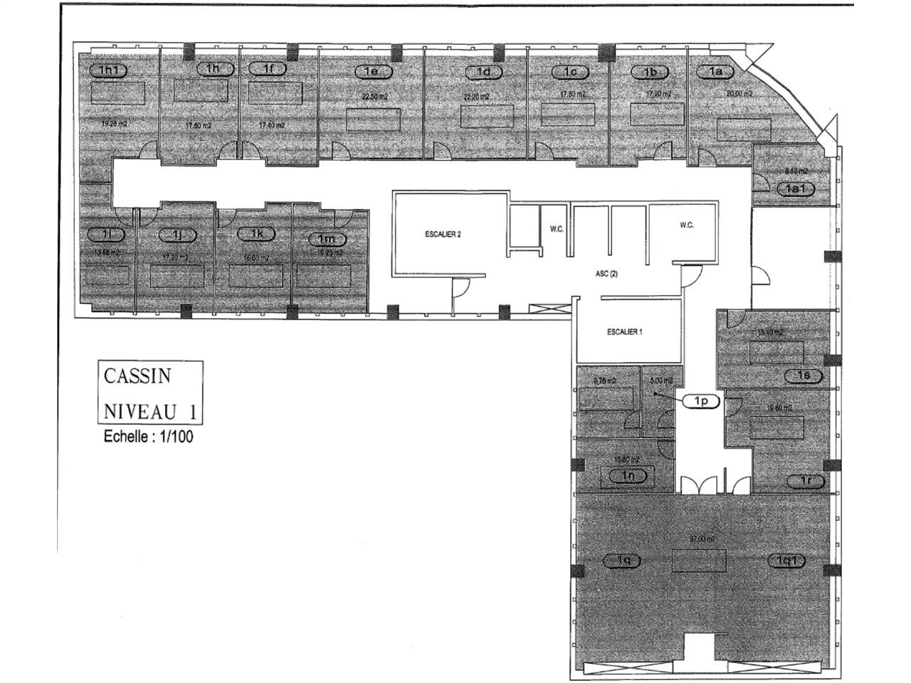 Location bureaux 1711 m² divisibles à partir de 280 m²