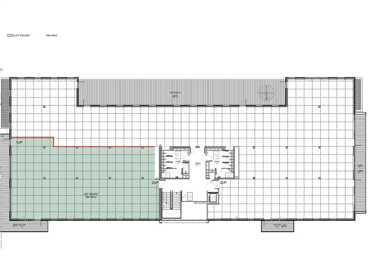 Location bureaux 330 m² non divisibles