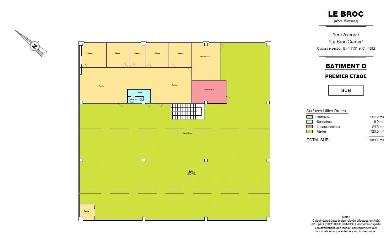 Location entrepots 1967 m² non divisibles