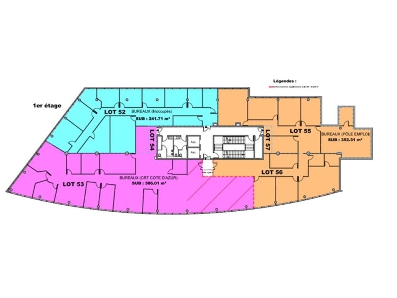 Vente bureaux 379 m² non divisibles