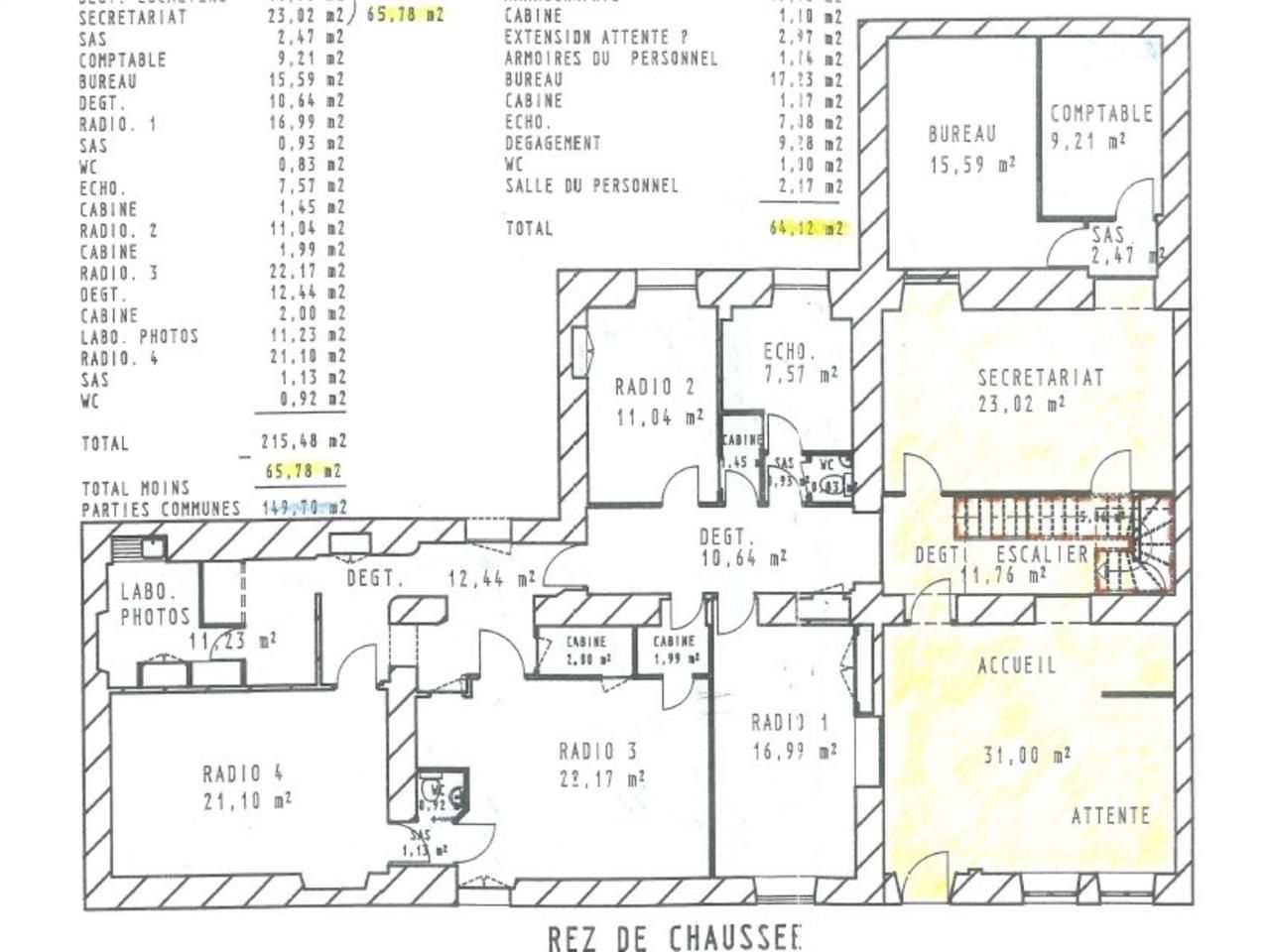 Vente bureaux 279 m² non divisibles