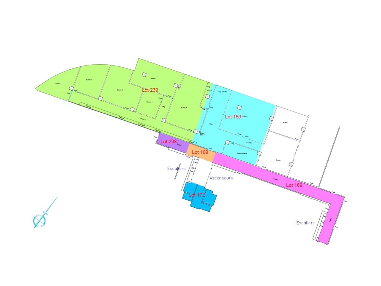 Location bureaux 272 m² divisibles à partir de 94 m²
