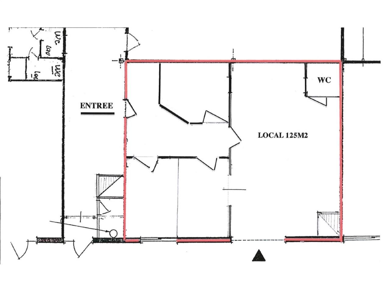Location bureaux 125 m² non divisibles