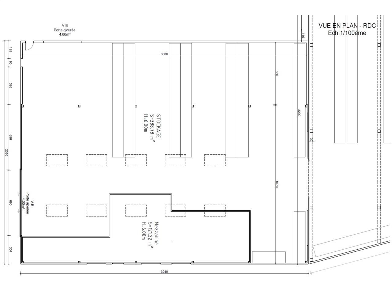 Vente entrepots 405 m² non divisibles