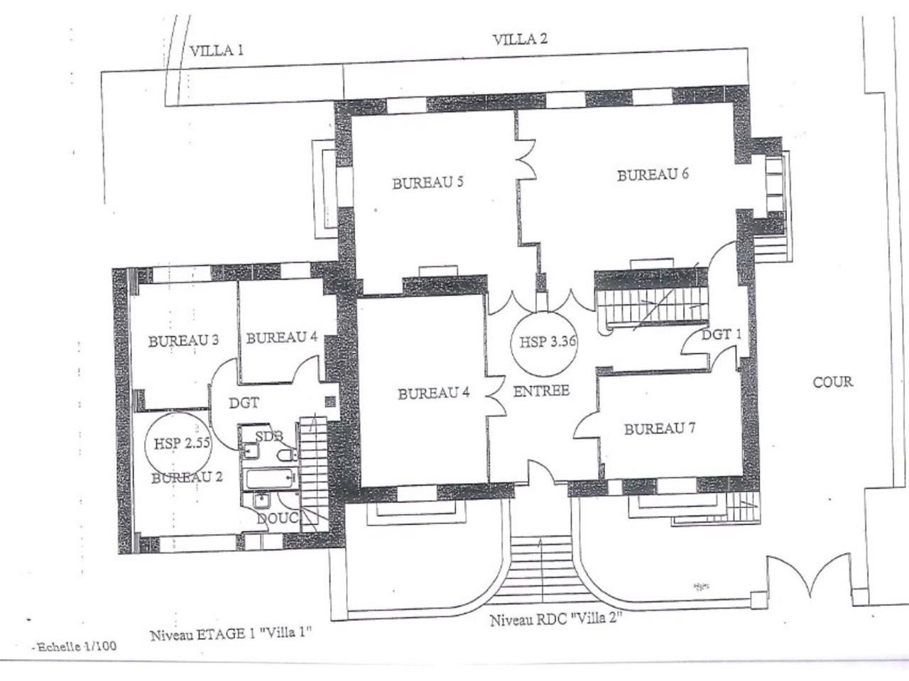 Location bureaux 440 m² non divisibles