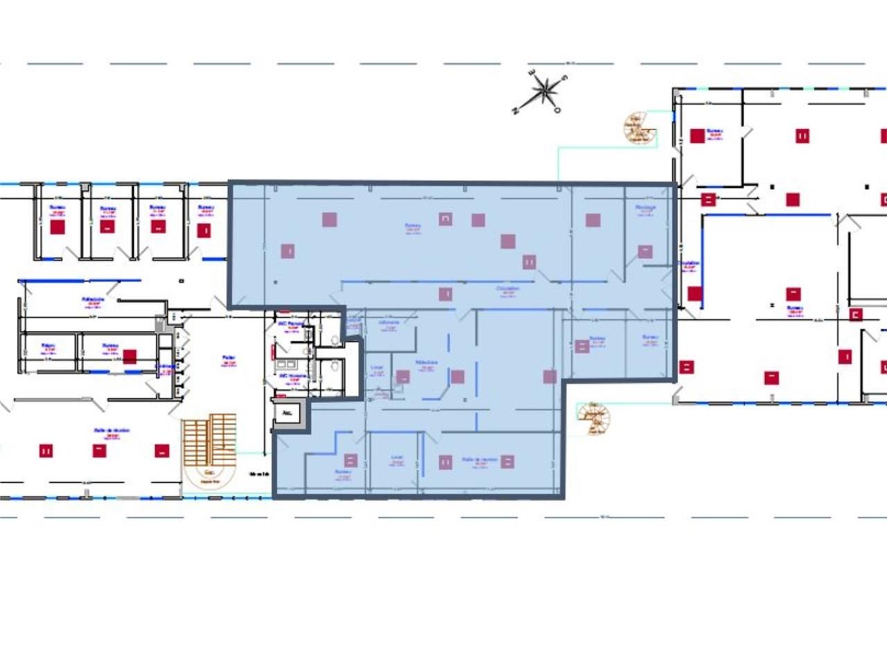 Location bureaux 374 m² divisibles à partir de 200 m²