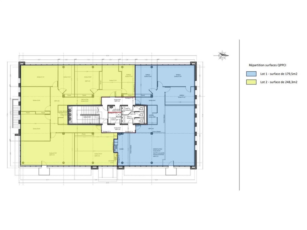 Location bureaux 428 m² divisibles à partir de 180 m²