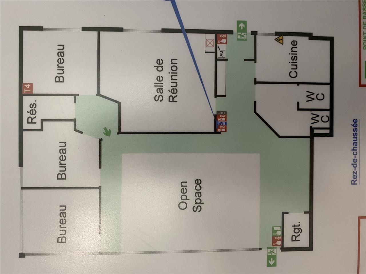 Location bureaux 156 m² non divisibles