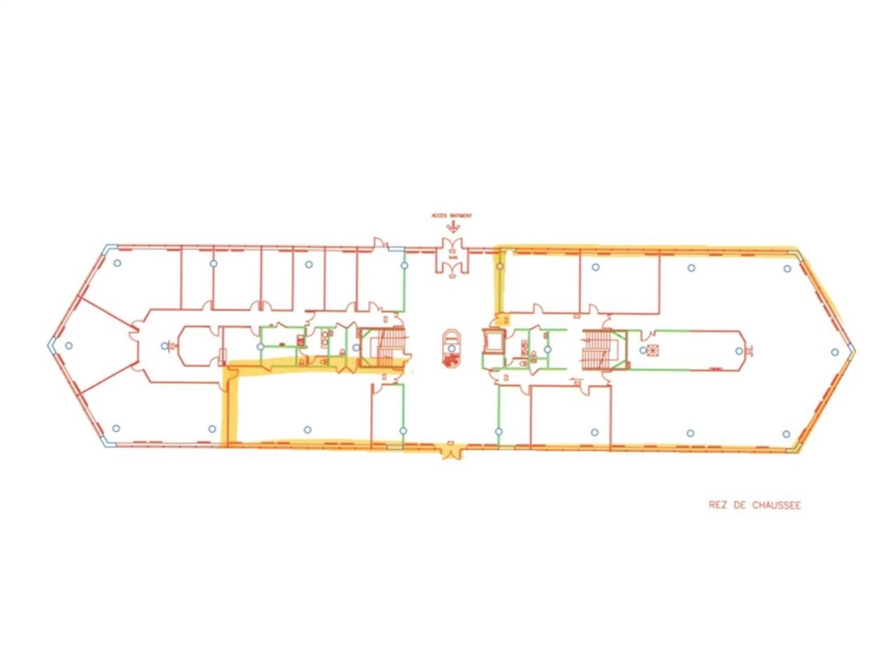 Location bureaux 521 m² non divisibles