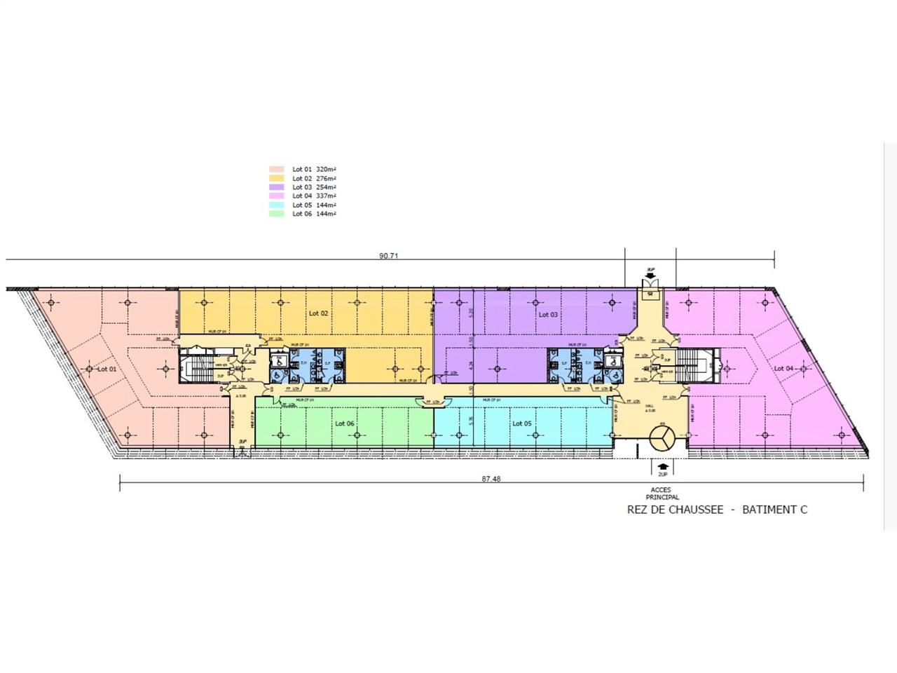 Location bureaux 5332 m² divisibles à partir de 353 m²
