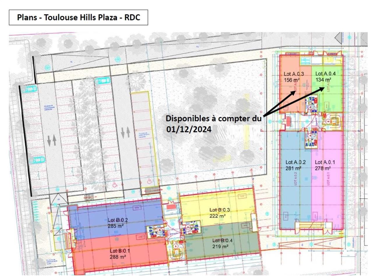 Location bureaux 1082 m² divisibles à partir de 179 m²