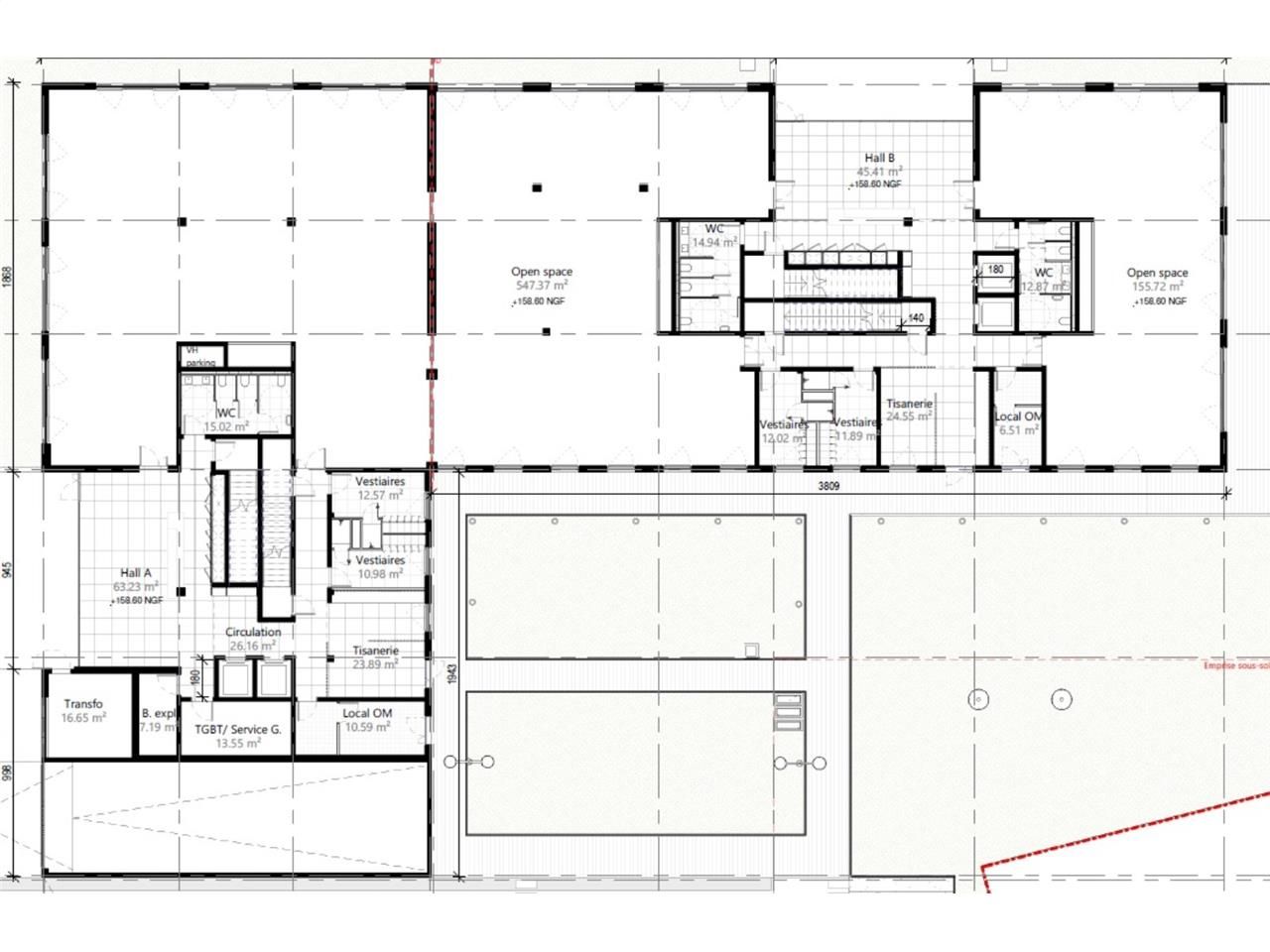 Location bureaux 4903 m² divisibles à partir de 461 m²