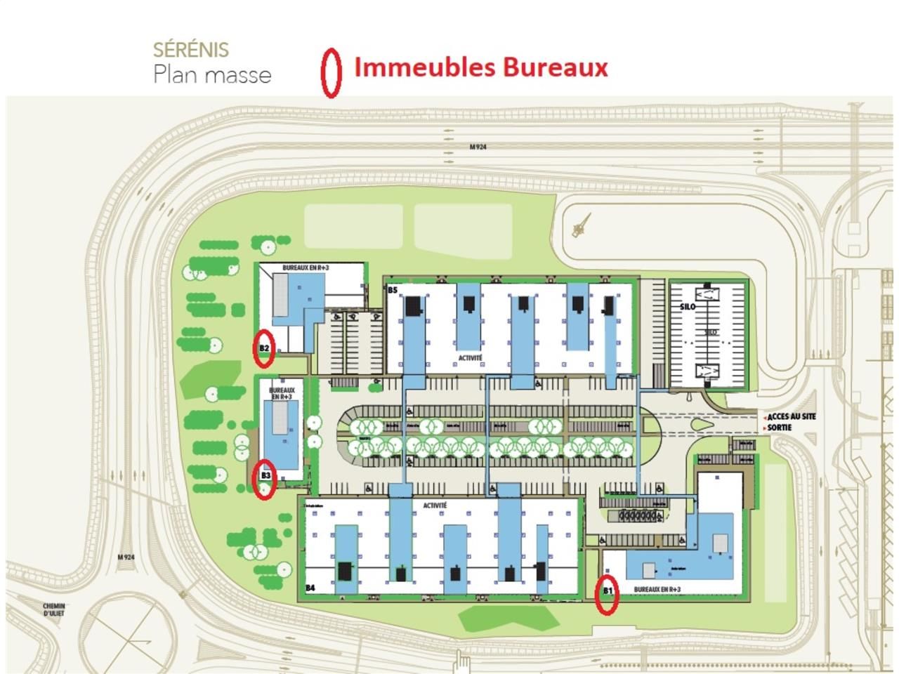 Vente bureaux 13262 m² divisibles à partir de 2498 m²