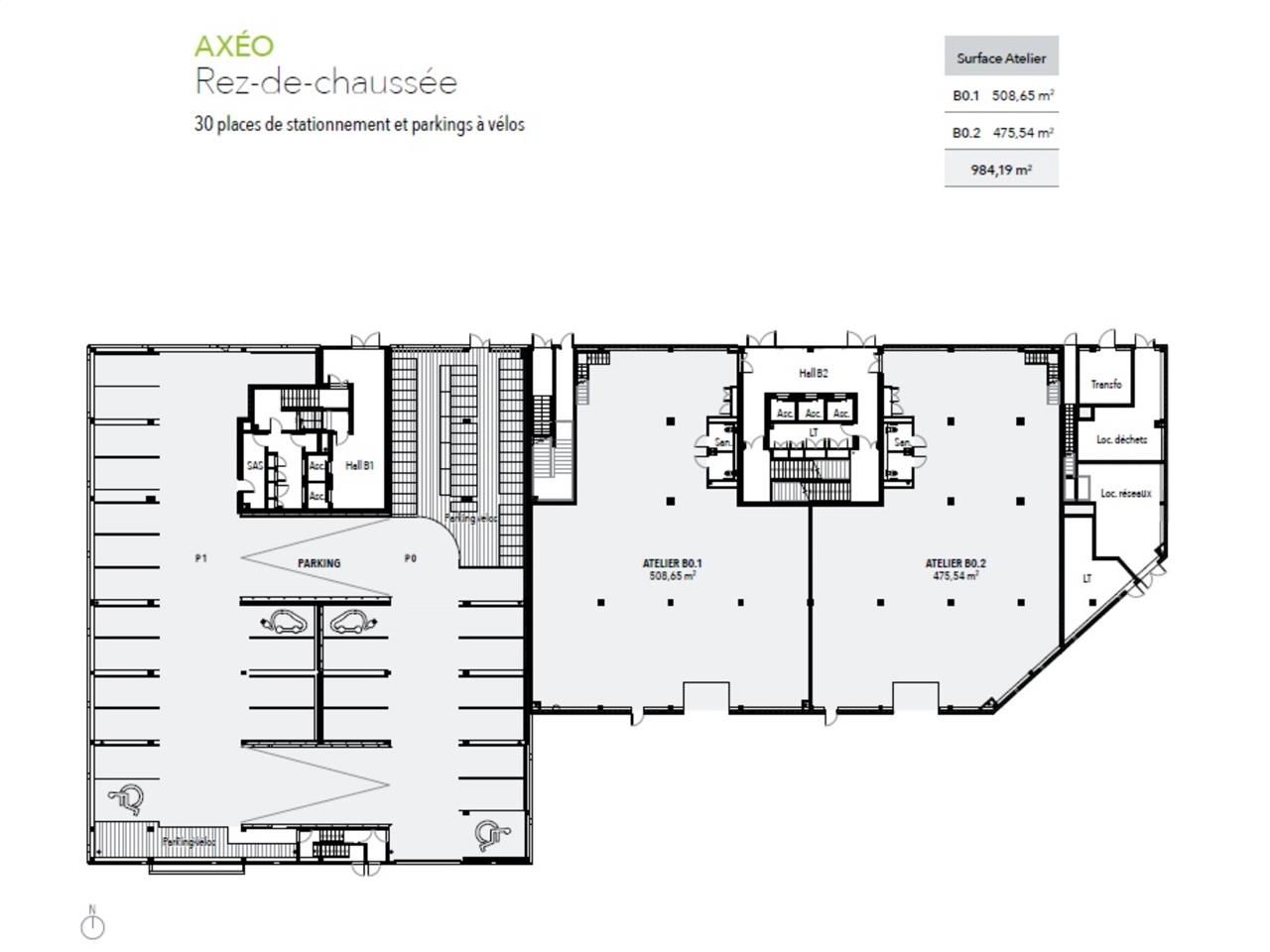 Location bureaux 9885 m² divisibles à partir de 385 m²
