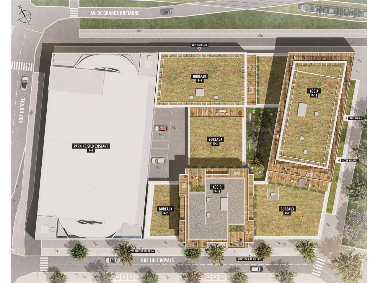 Location bureaux 4798 m² divisibles à partir de 140 m²