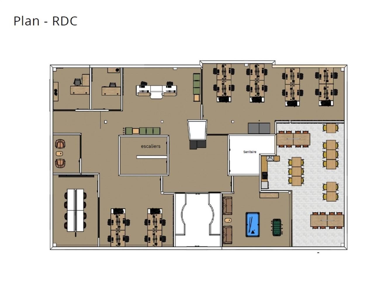 Location bureaux 720 m² non divisibles