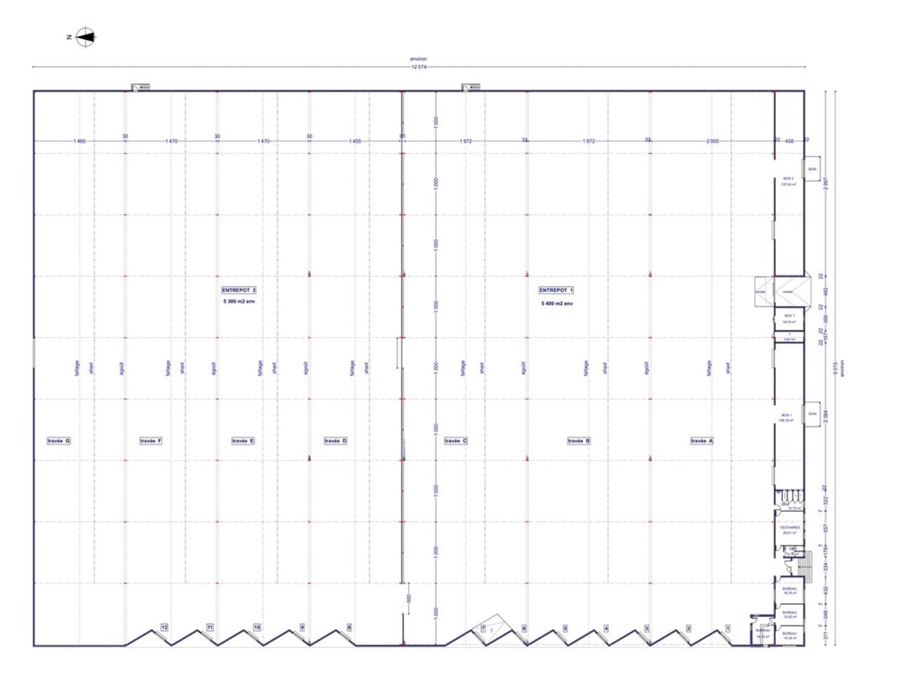 Location entrepots 5800 m² non divisibles