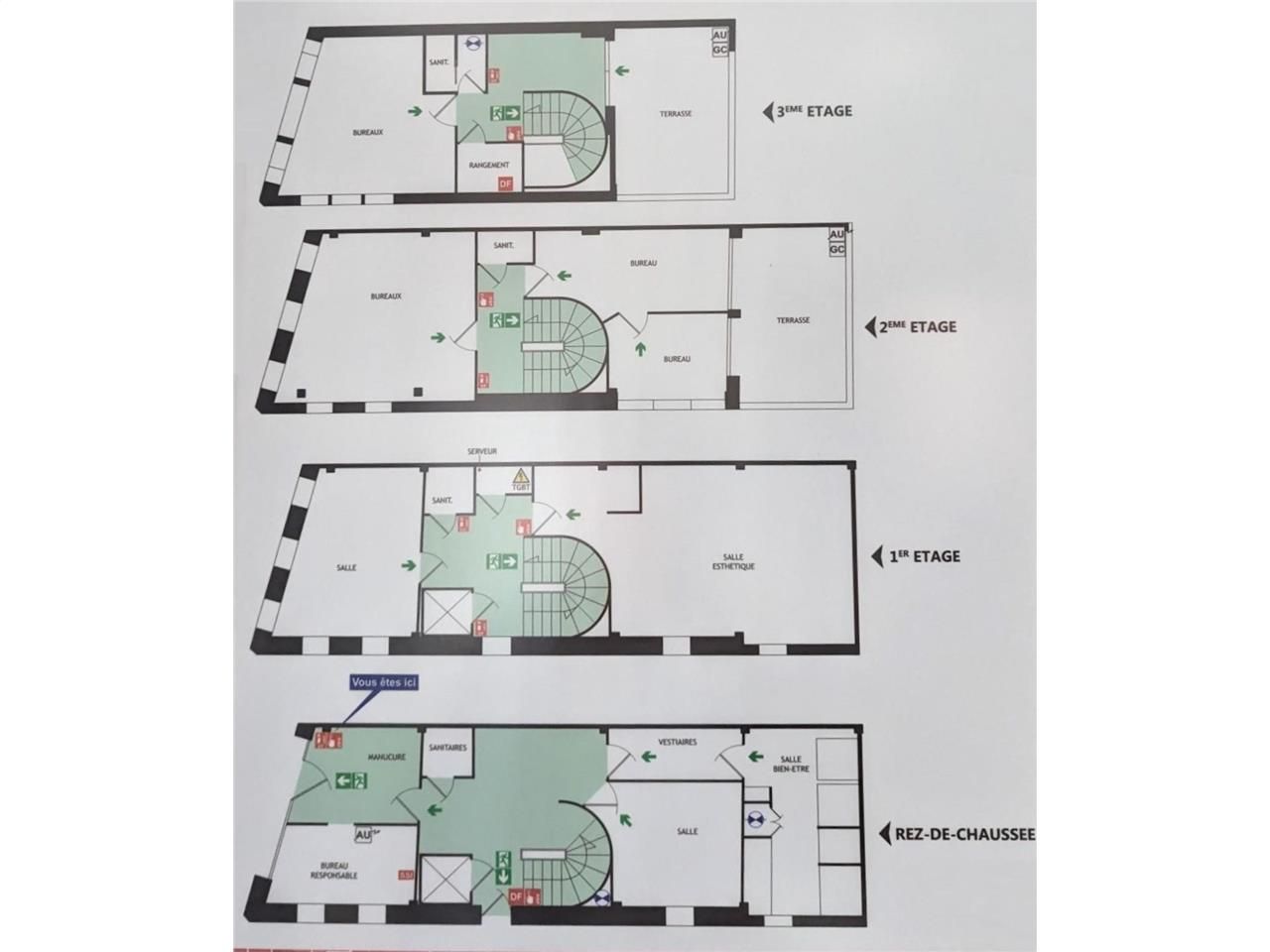 Location bureaux 258 m² non divisibles
