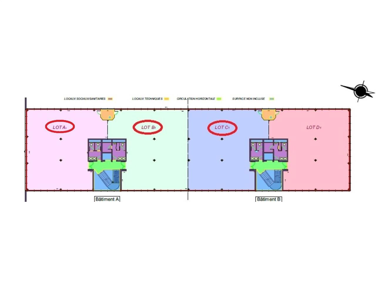 Location bureaux 1485 m² divisibles à partir de 249 m²