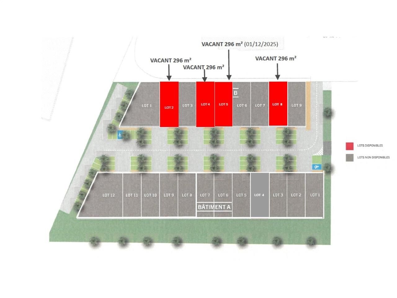 Location entrepots 1184 m² divisibles à partir de 296 m²