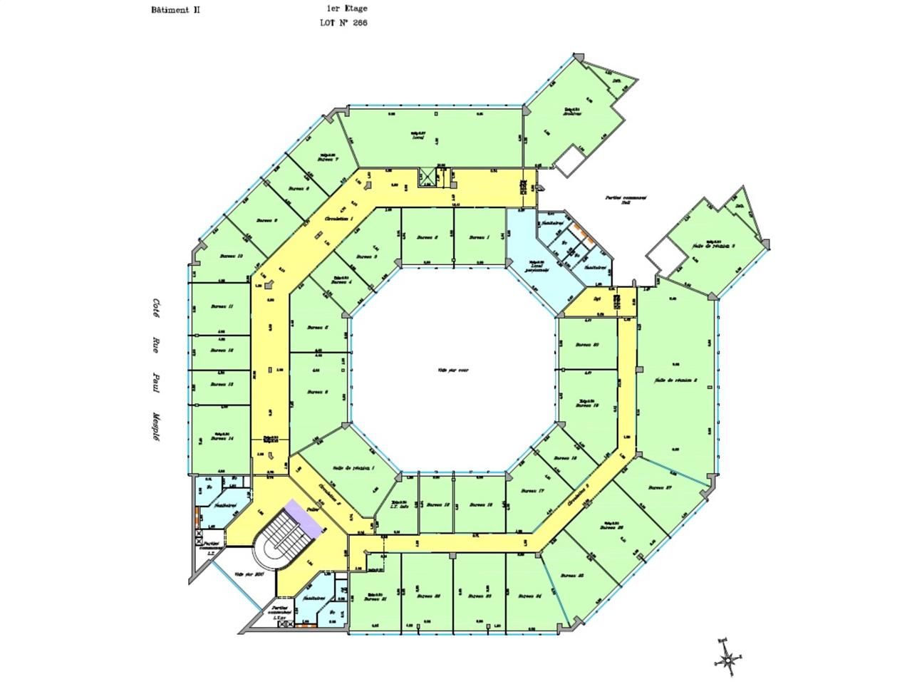 Vente bureaux 1085 m² non divisibles