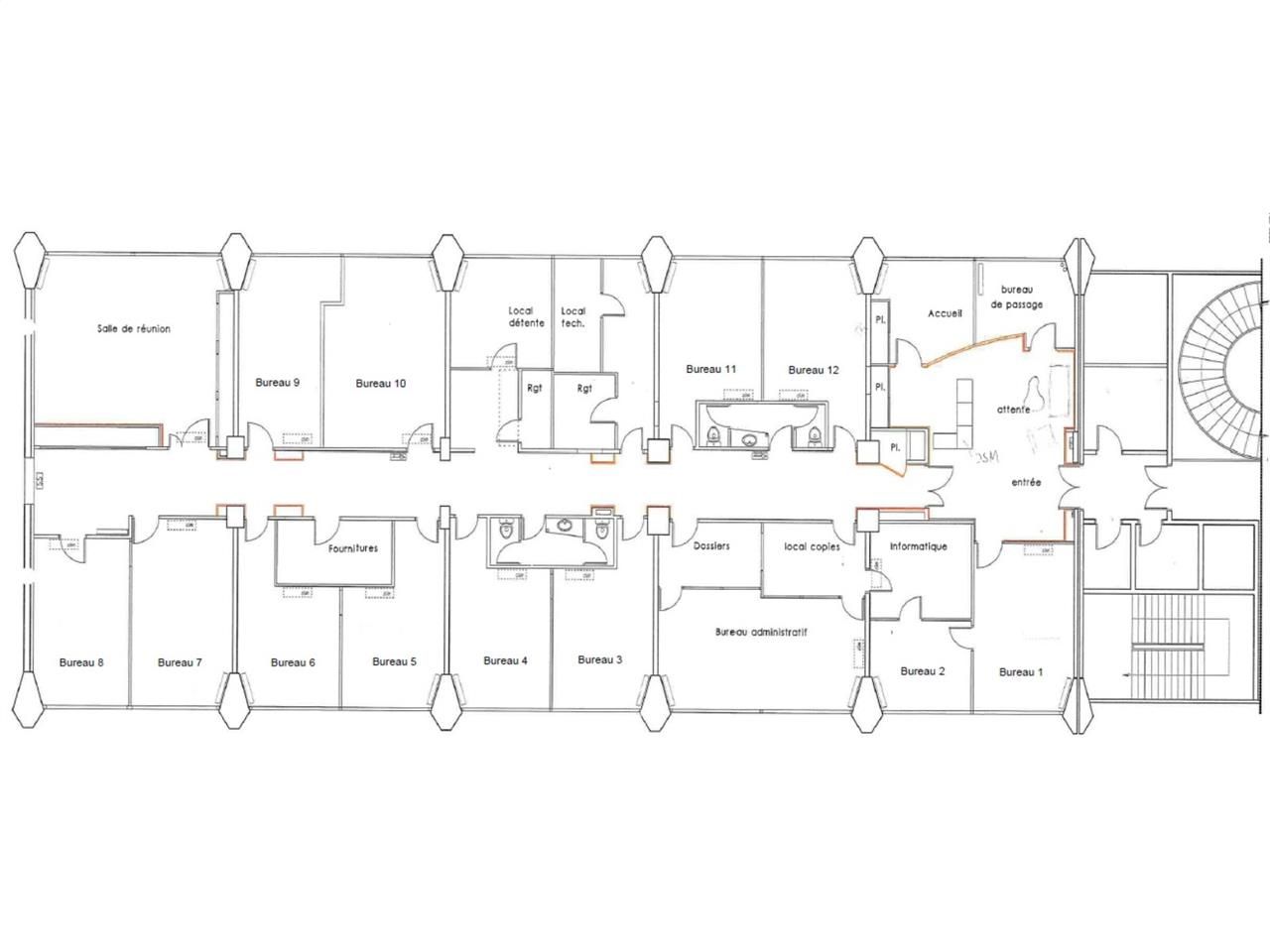 Vente bureaux 448 m² non divisibles