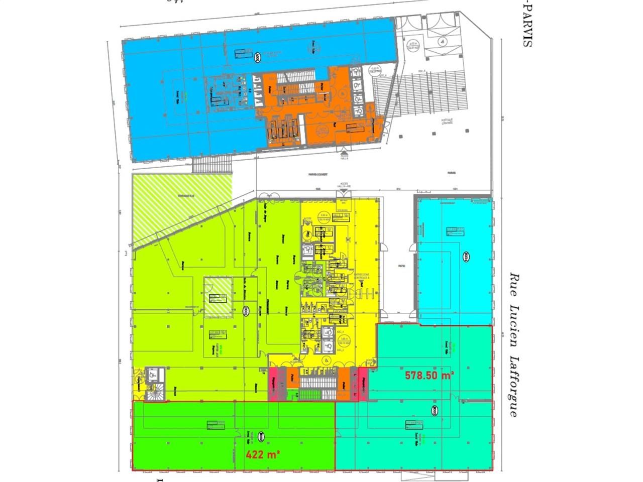 Location bureaux 578 m² non divisibles