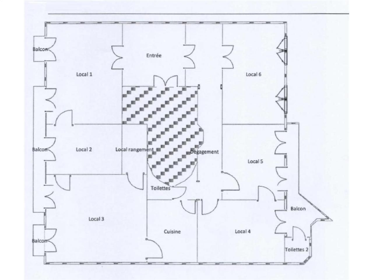 Location bureaux 130 m² non divisibles