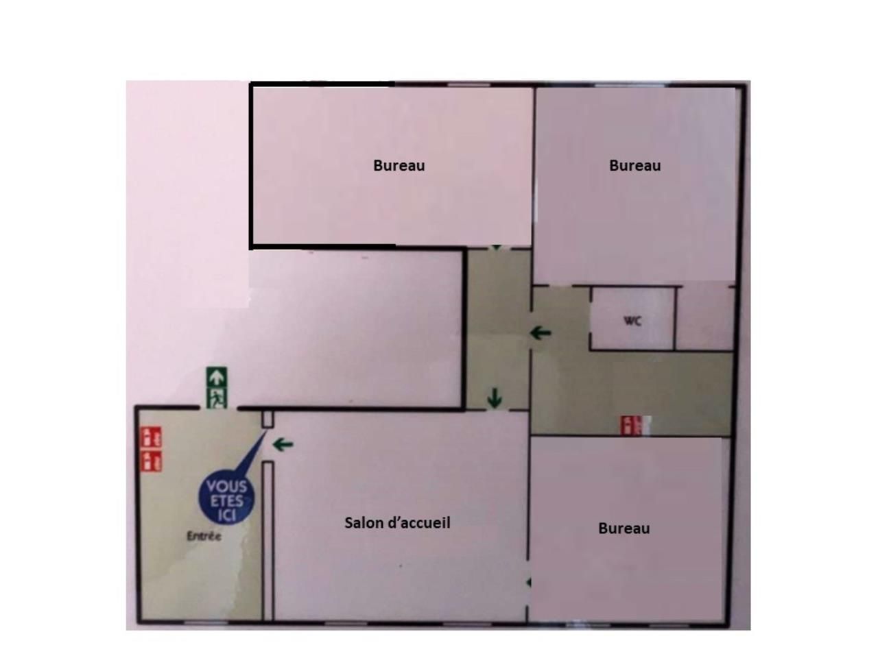 Location bureaux 95 m² non divisibles