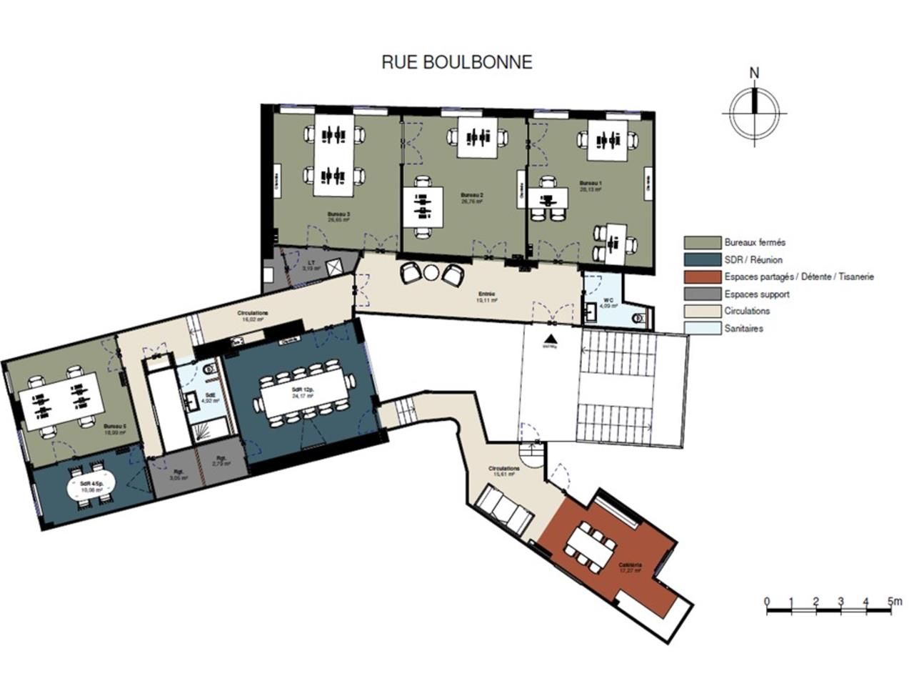 Location bureaux 220 m² non divisibles