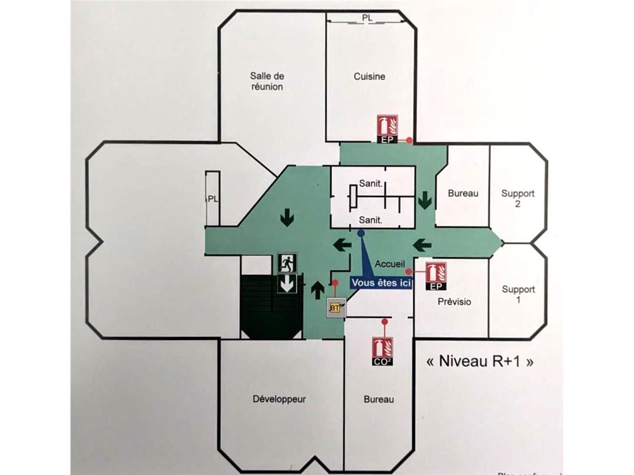 Location bureaux 290 m² non divisibles