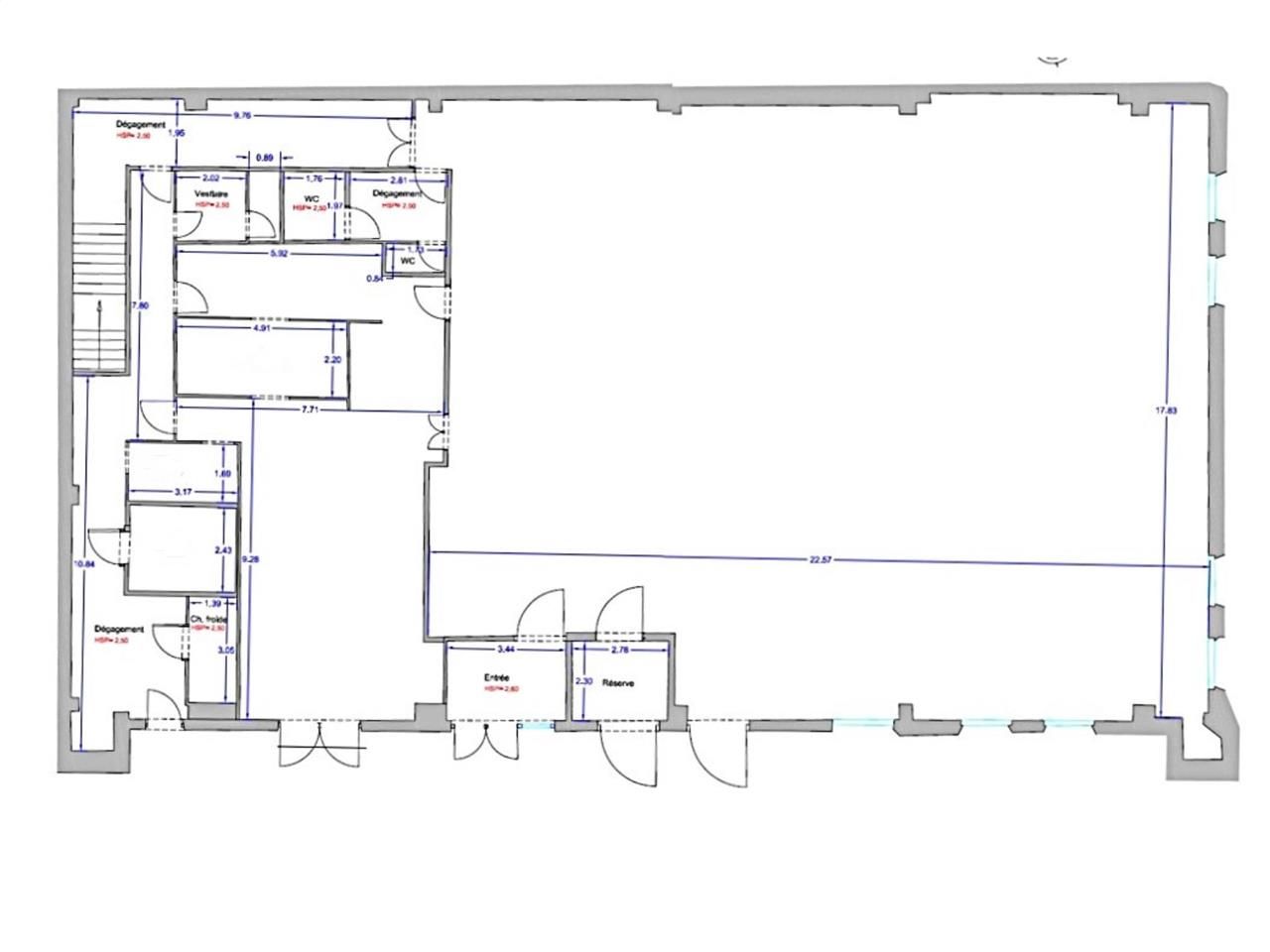Location bureaux 610 m² non divisibles