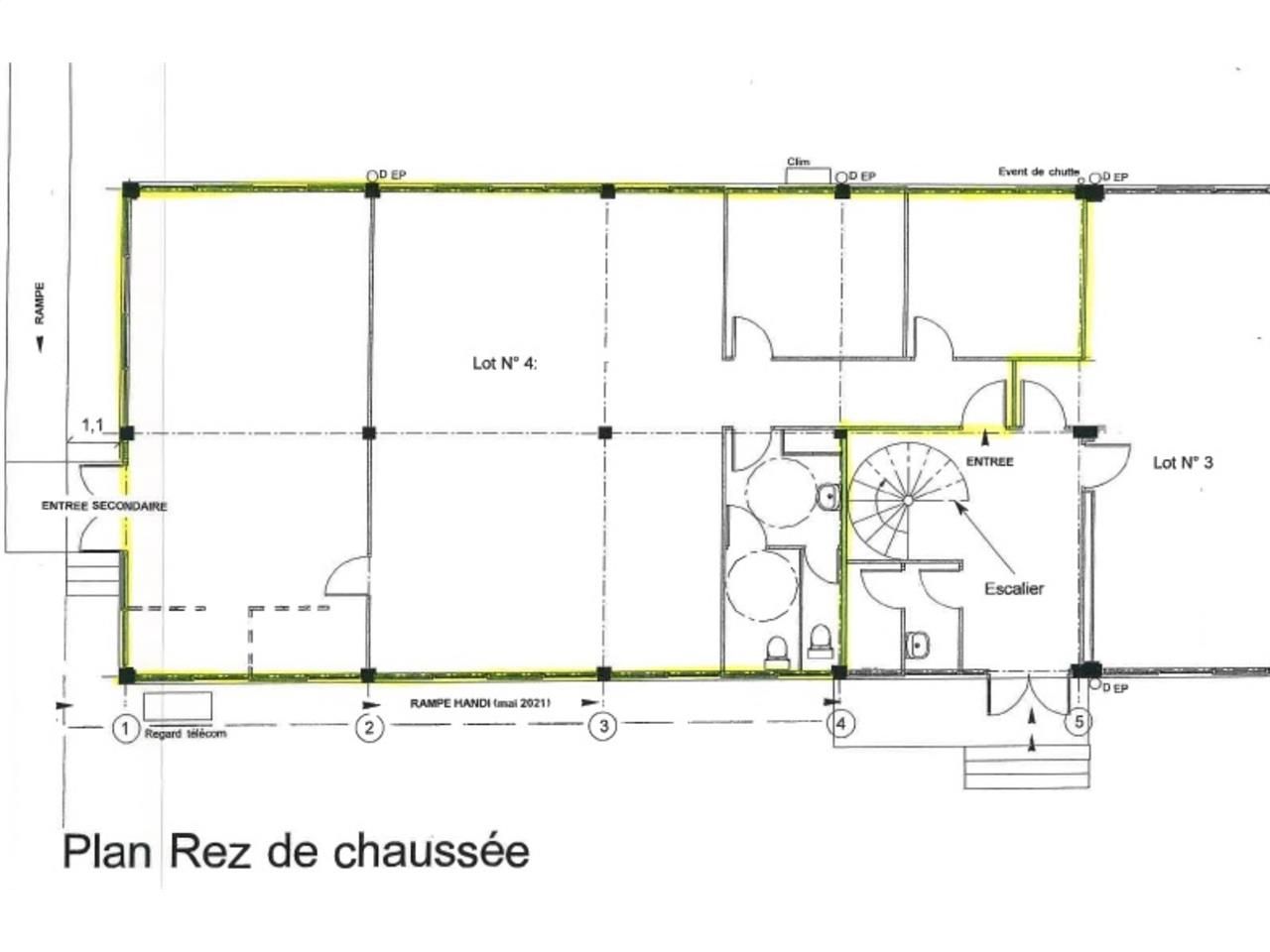 Location bureaux 350 m² divisibles à partir de 170 m²