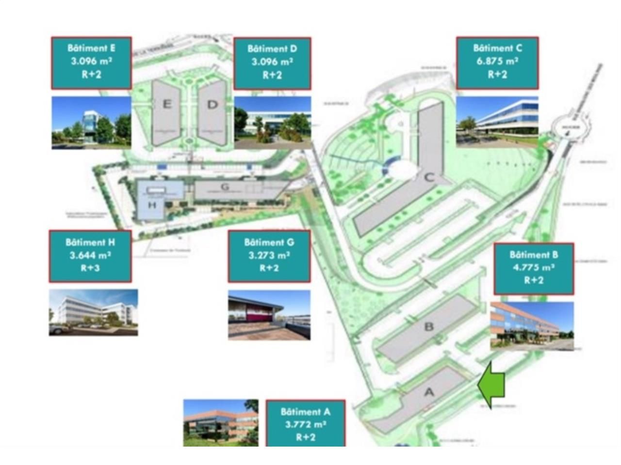 Location bureaux 642 m² divisibles à partir de 296 m²
