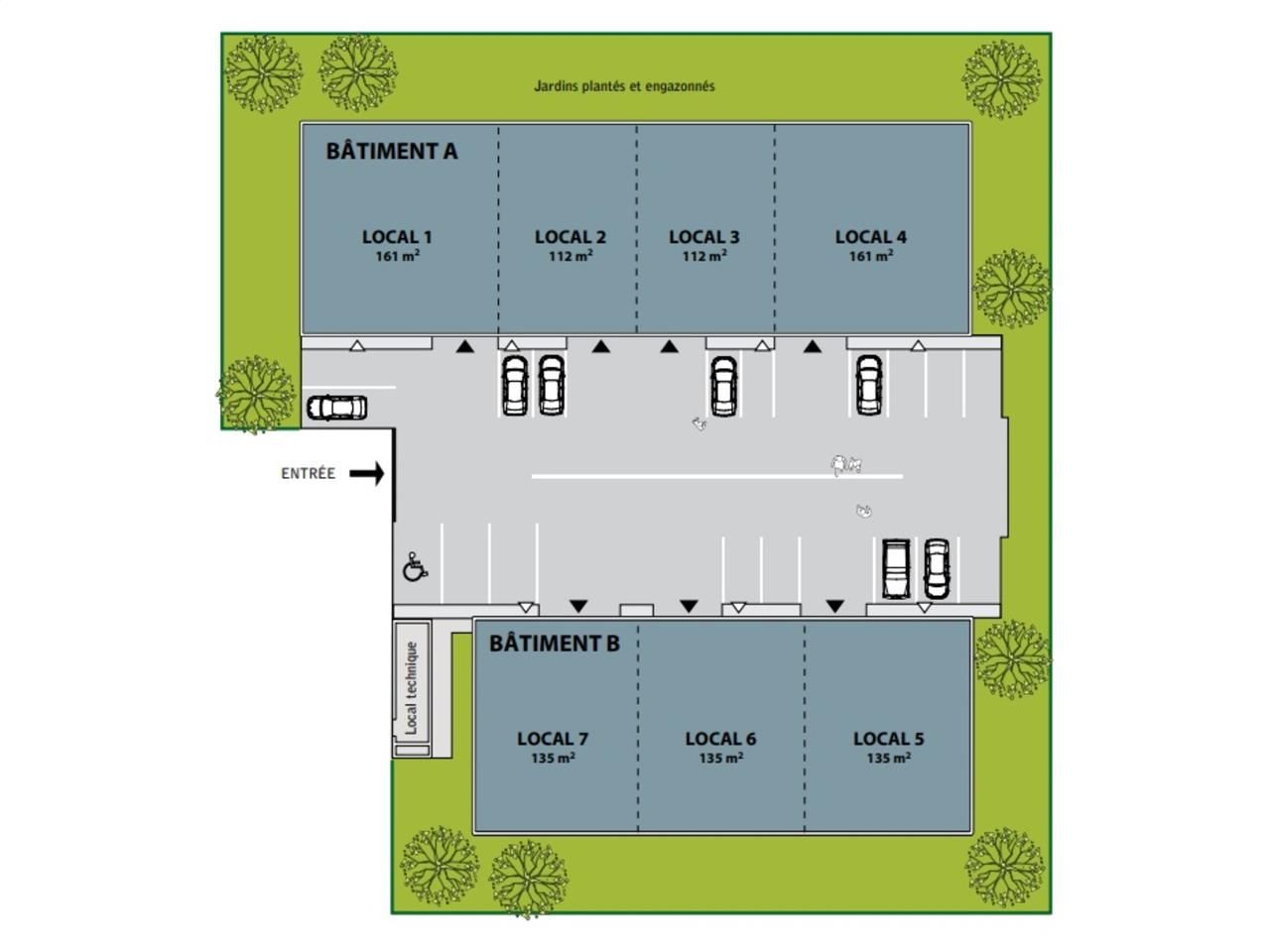 Location entrepots 224 m² divisibles à partir de 112 m²