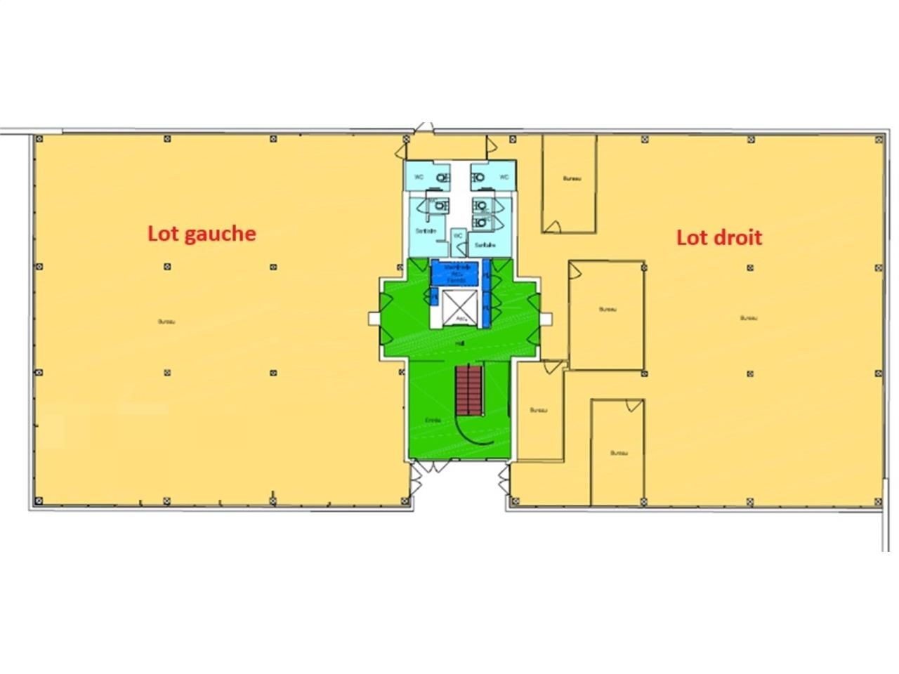 Location bureaux 1329 m² divisibles à partir de 187 m²
