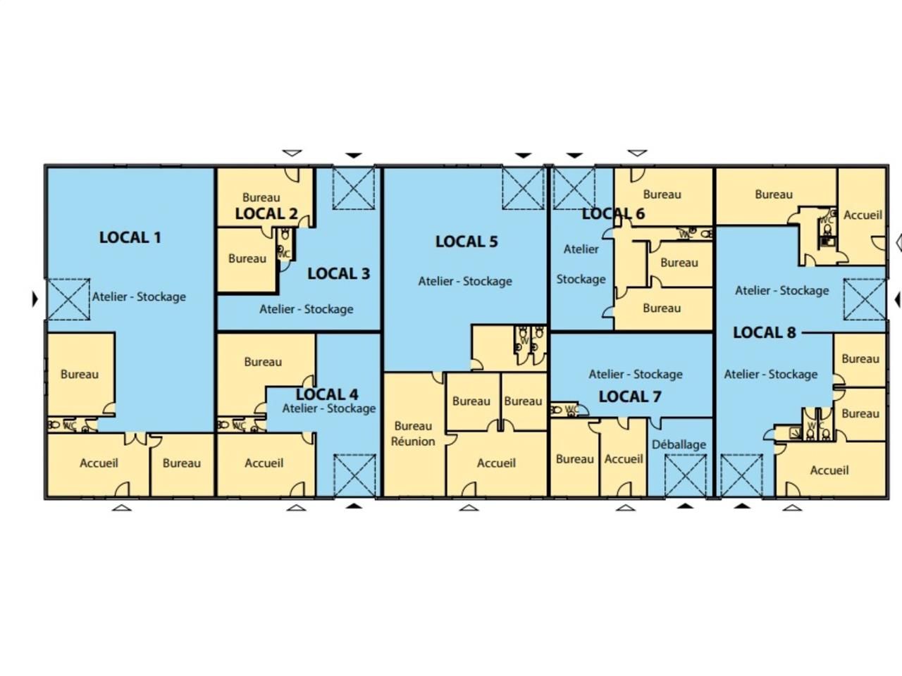 Location entrepots 100 m² non divisibles