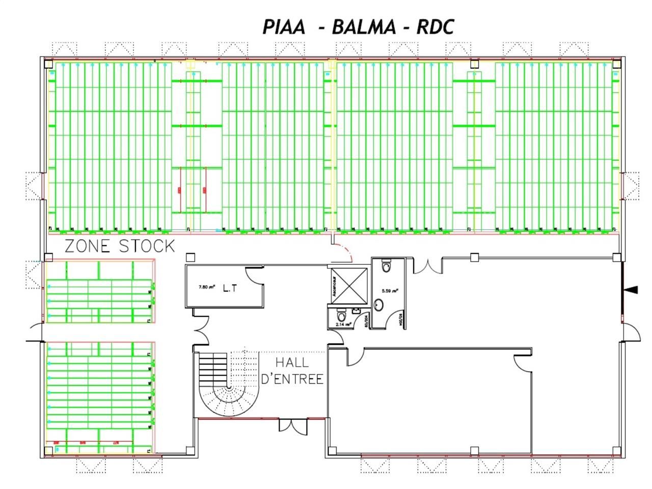 Location bureaux 1626 m² non divisibles