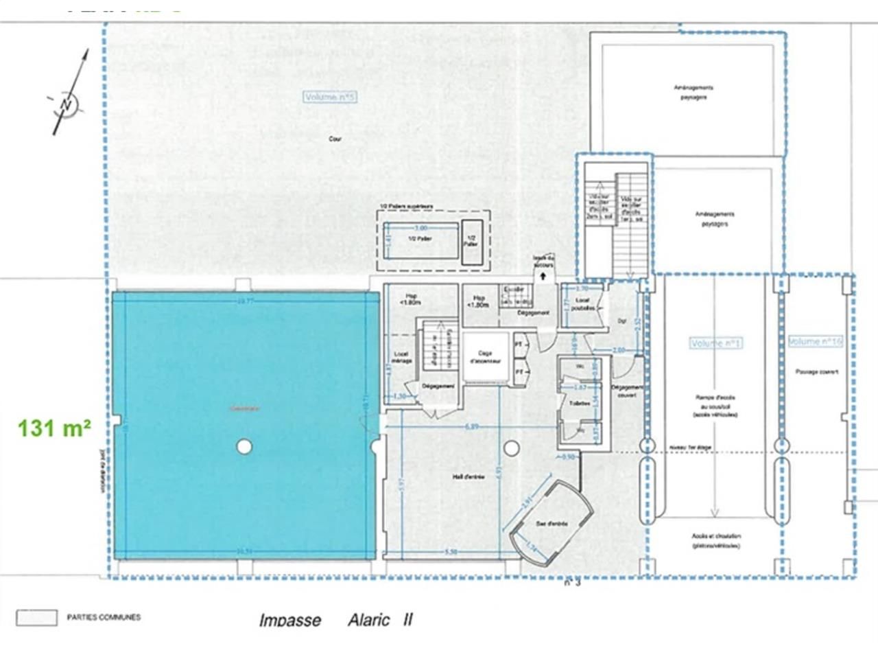 Location bureaux 593 m² divisibles à partir de 103 m²