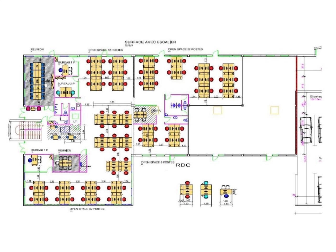 Location bureaux 1501 m² divisibles à partir de 560 m²
