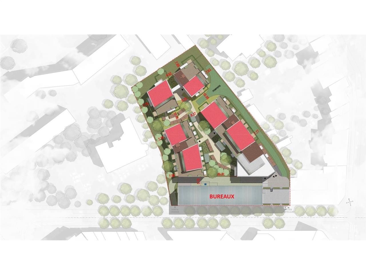 Location bureaux 1626 m² non divisibles