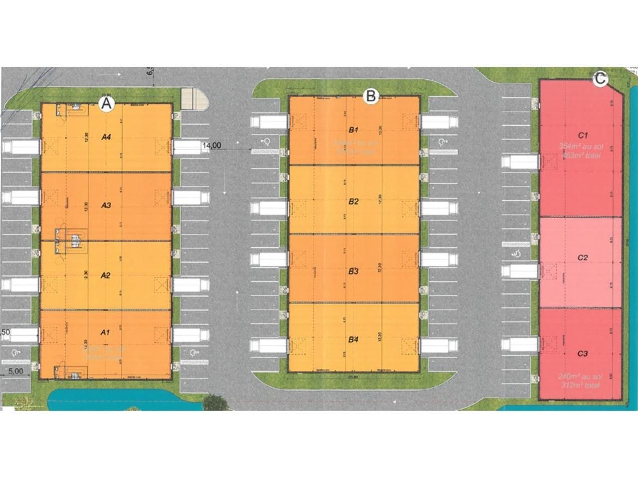 Location entrepots 269 m² non divisibles