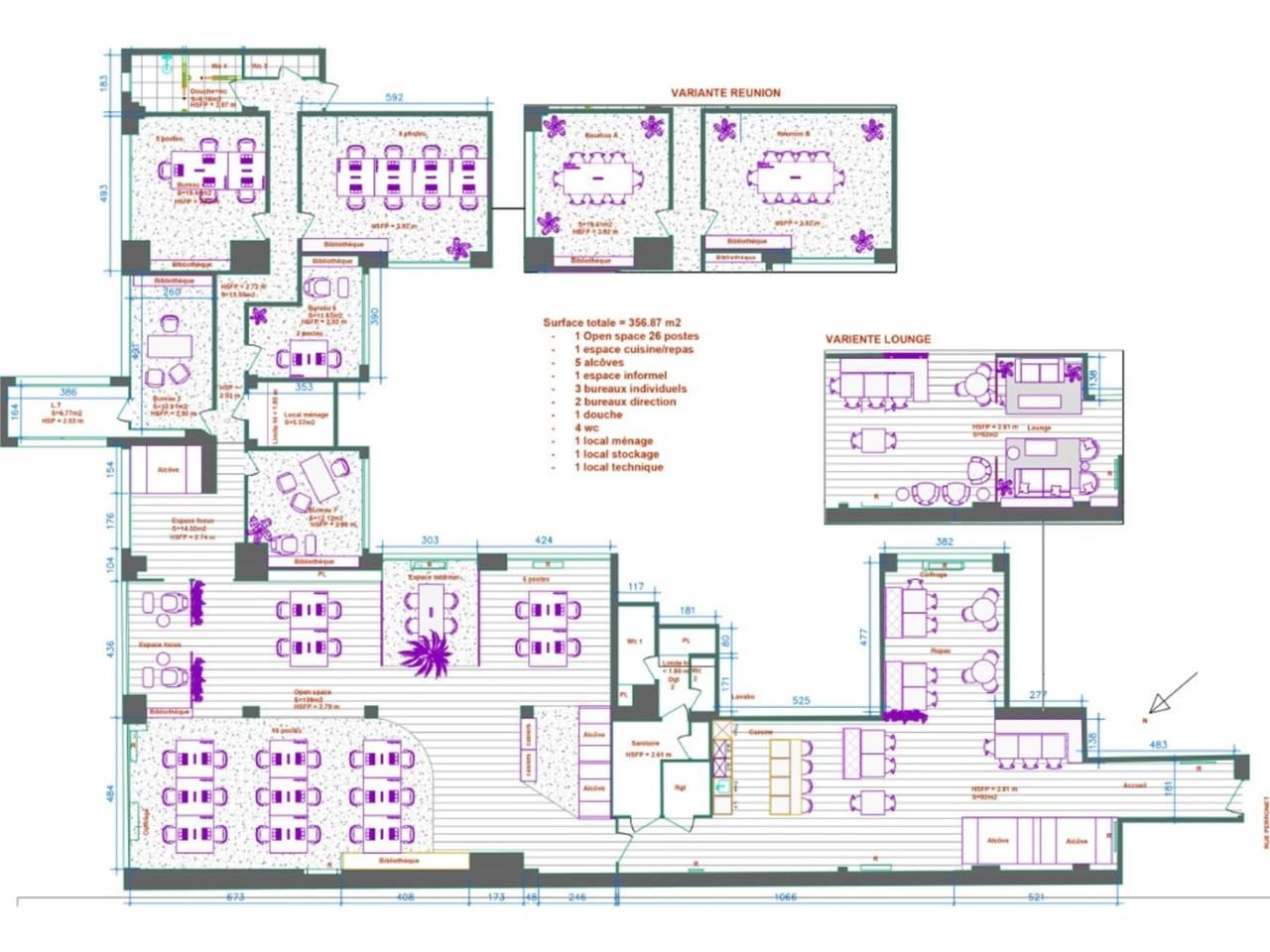 Vente bureaux 376 m² non divisibles