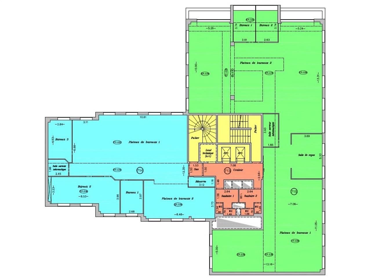 Vente bureaux 574 m² divisibles à partir de 31 m²