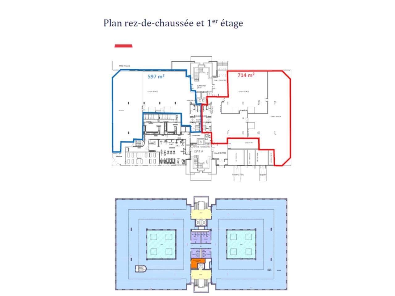 Vente bureaux 4701 m² divisibles à partir de 597 m²