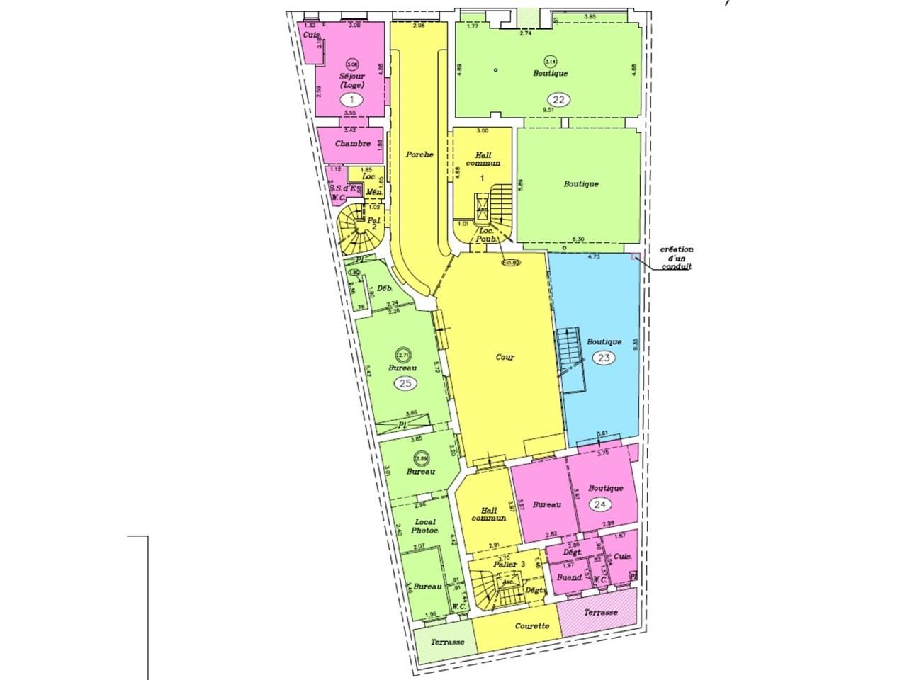 Vente bureaux 324 m² non divisibles