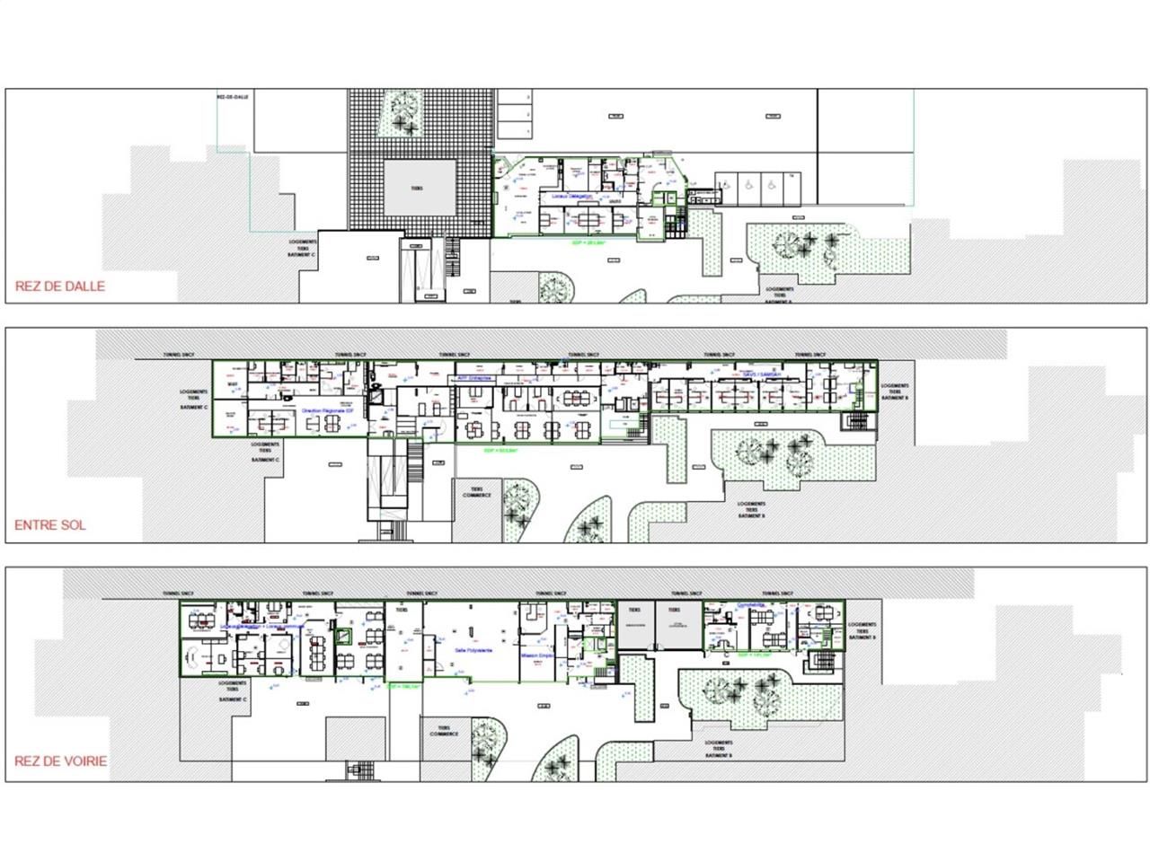 Vente bureaux 1888 m² non divisibles