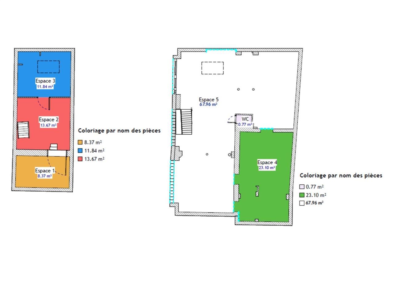 Vente bureaux 126 m² non divisibles