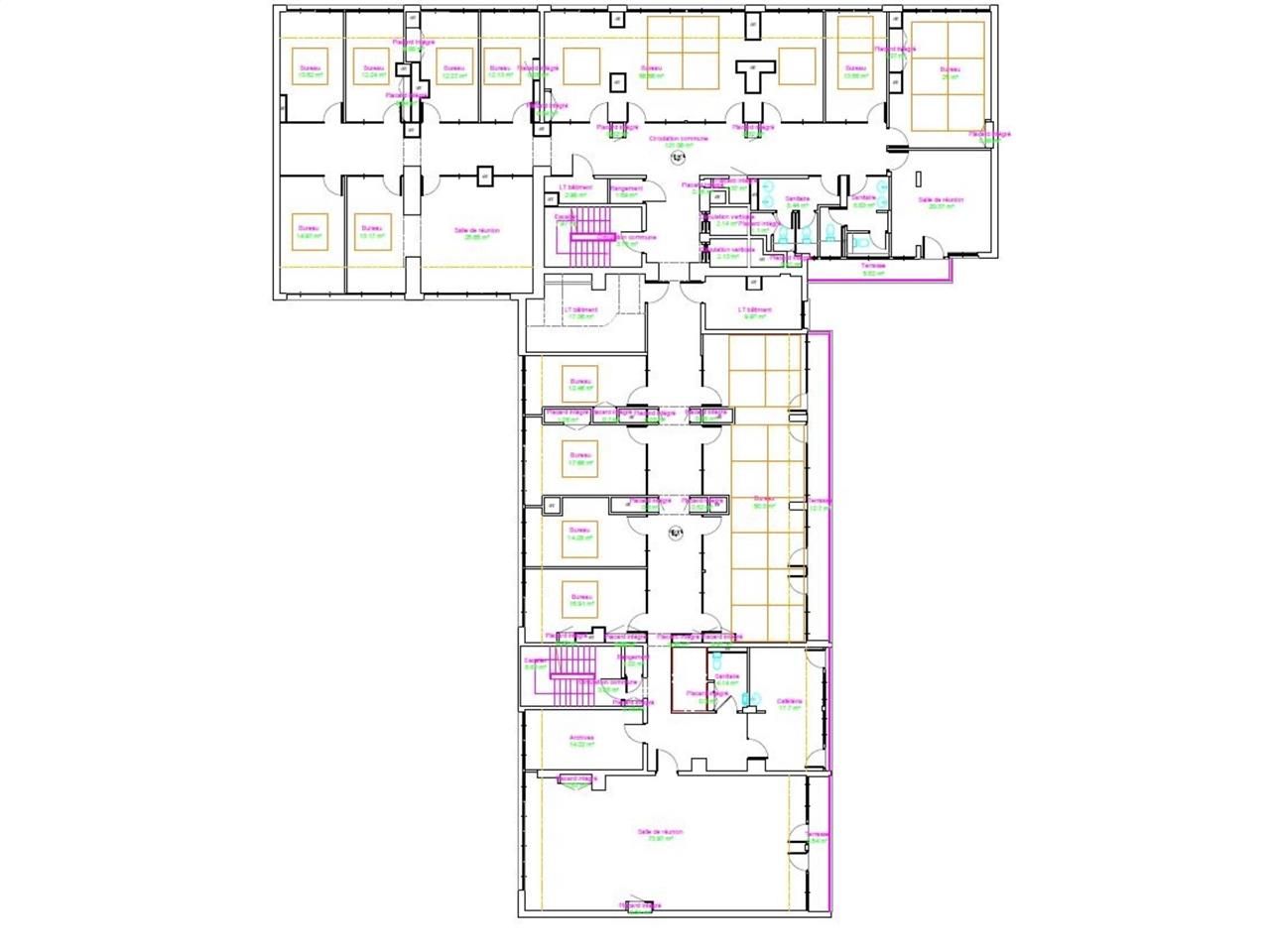 Vente bureaux 1065 m² non divisibles